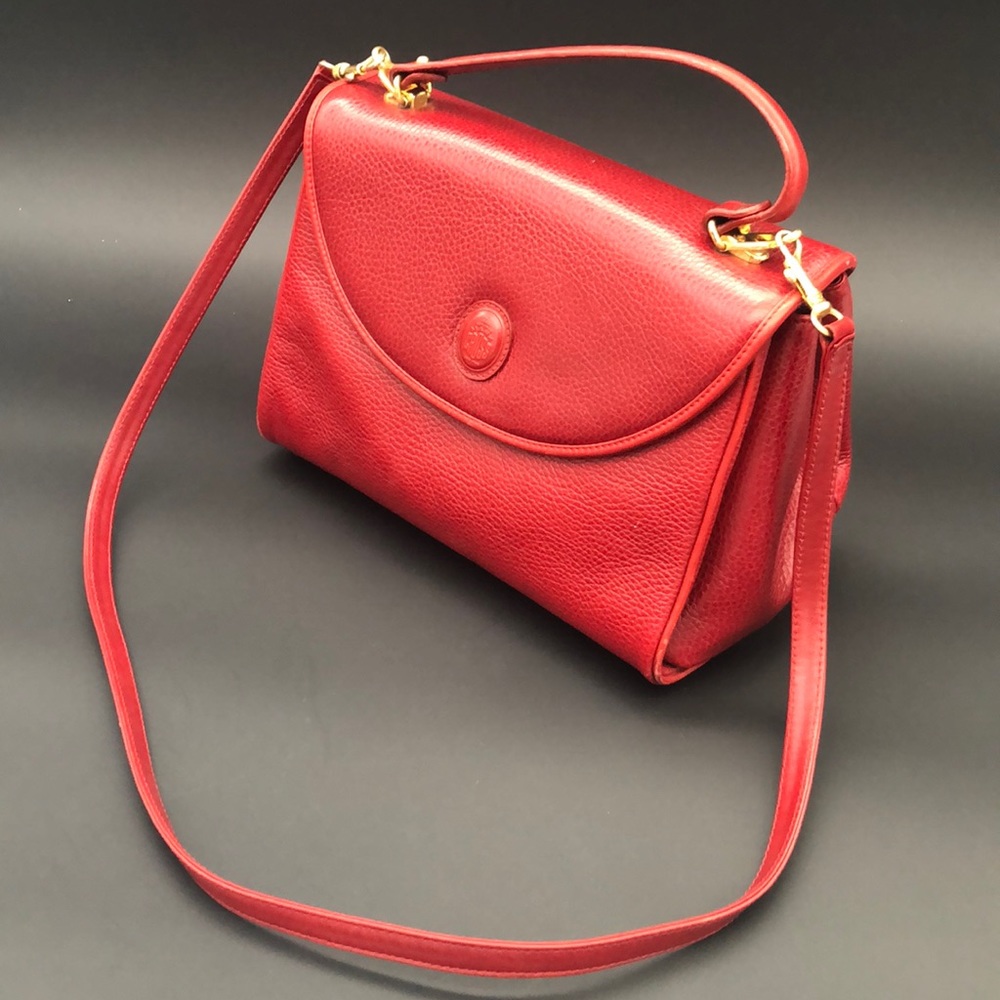 Mark Cross Women’s Red Handbag with Shoulder Strap and Dust Bag $1675